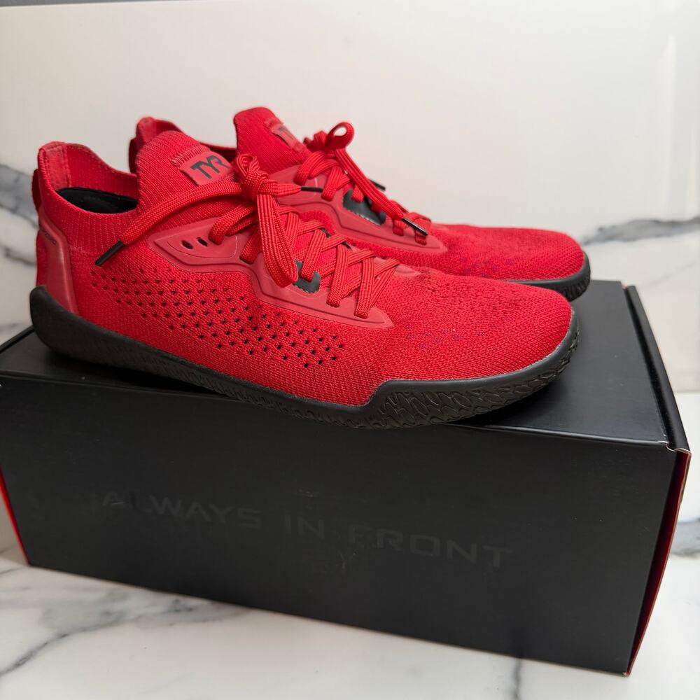 TYR DZ-1 DropZero Barefoot Trainers M Sz 7.5 W Sz 9 Red/Black Gym Lift Crossfit